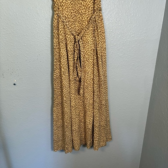 Anthropologie Bolano Leopard Print Midi Button Front Dress Size 0 Boho - Picture 10 of 14